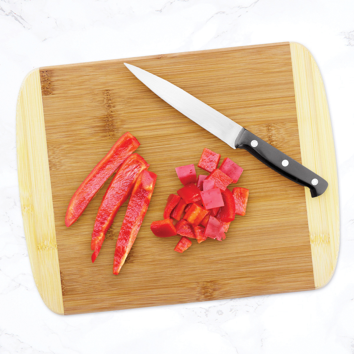 Totally Bamboo 20-1290 Cutting Board, 11 in L, 8-3/4 in W, 1/2 in Thick, Moso Bamboo - 5