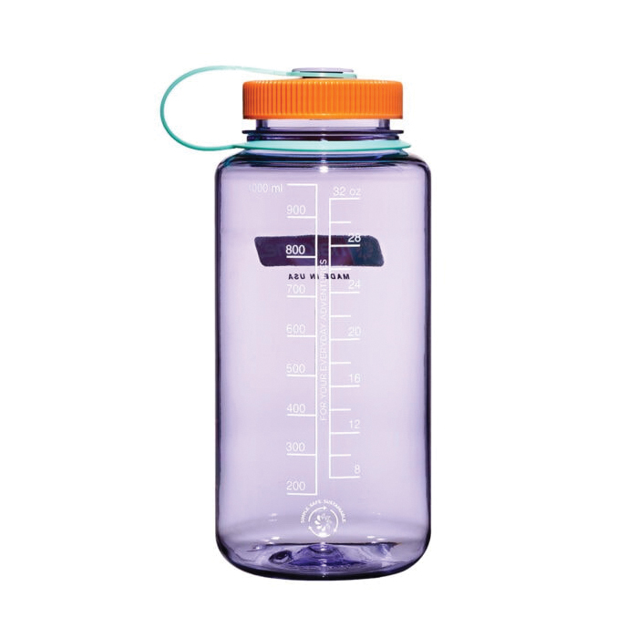 Nalgene 2020-1932 Sustain Water Bottle, 32 oz Capacity, Tritan Renew, Amethyst, Wide Mouth Lid - 2
