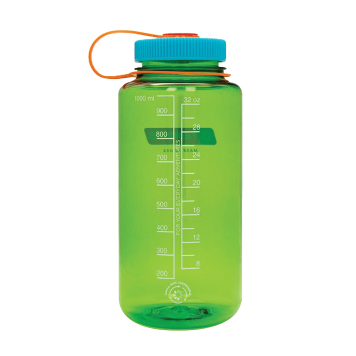 Nalgene 2020-4532 Sustain Water Bottle, 32 oz Capacity, Tritan Renew, Pear, Wide Mouth Lid - 2