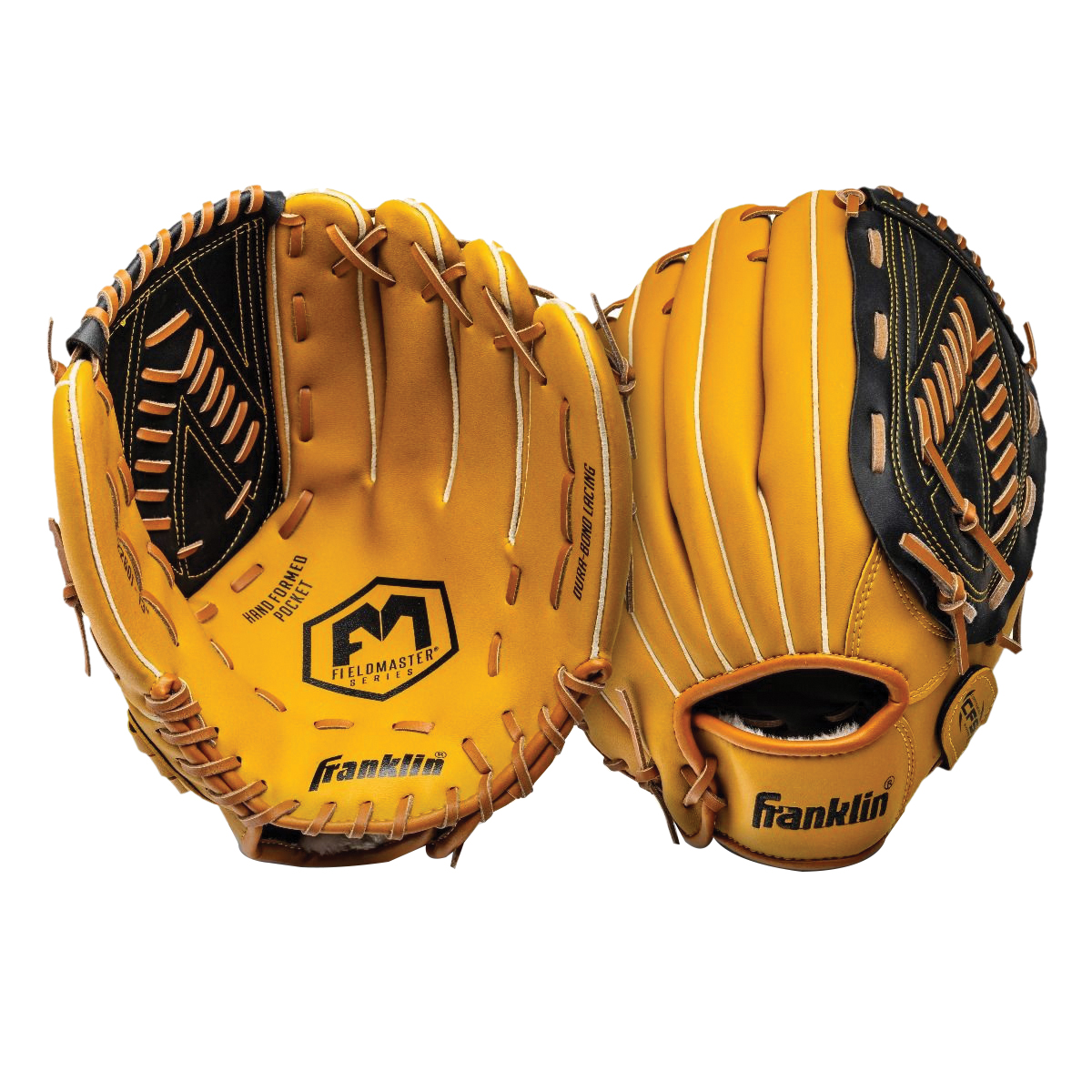 Franklin Sports 22601 Baseball Gloves, 13 in L, Leather, Black/Tan - 3