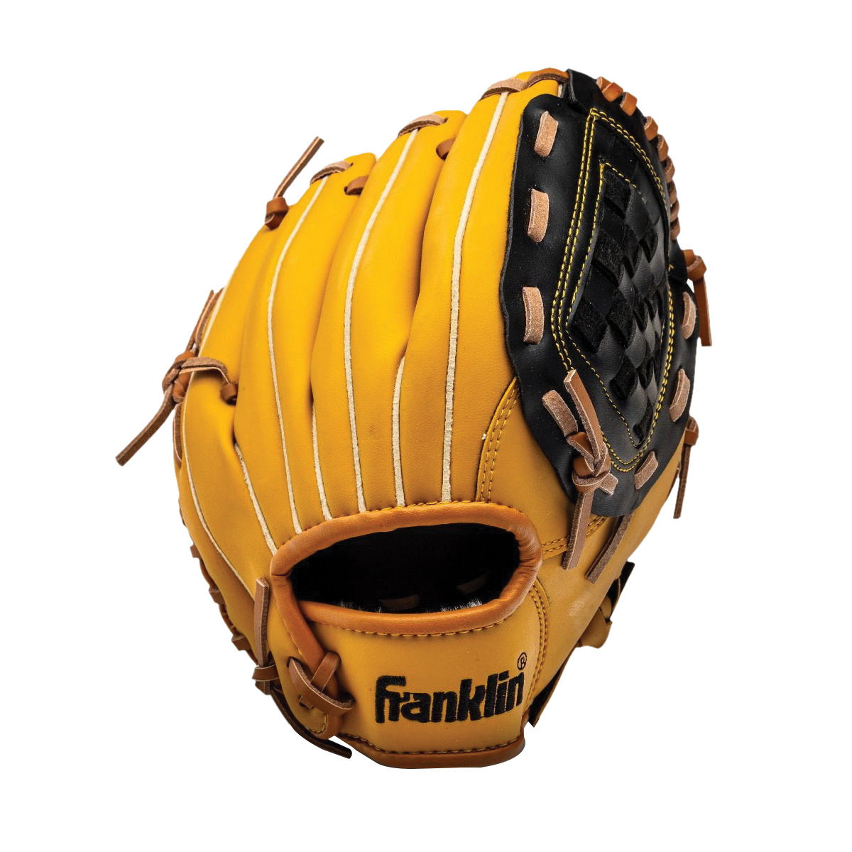 Franklin Sports 22601 Baseball Gloves, 13 in L, Leather, Black/Tan - 4