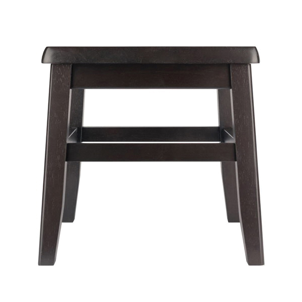 Winsome Kaya Series 23210 Conductor Stool Set, 12.8 in W, 12.8 in D, 12 in H, Wood, Coffee - 2