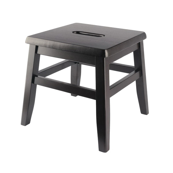 Winsome Kaya Series 23210 Conductor Stool Set, 12.8 in W, 12.8 in D, 12 in H, Wood, Coffee - 3