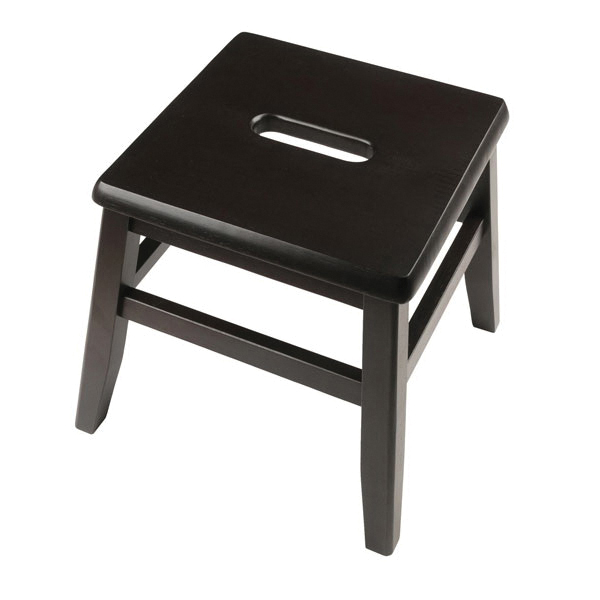Winsome Kaya Series 23210 Conductor Stool Set, 12.8 in W, 12.8 in D, 12 in H, Wood, Coffee - 4