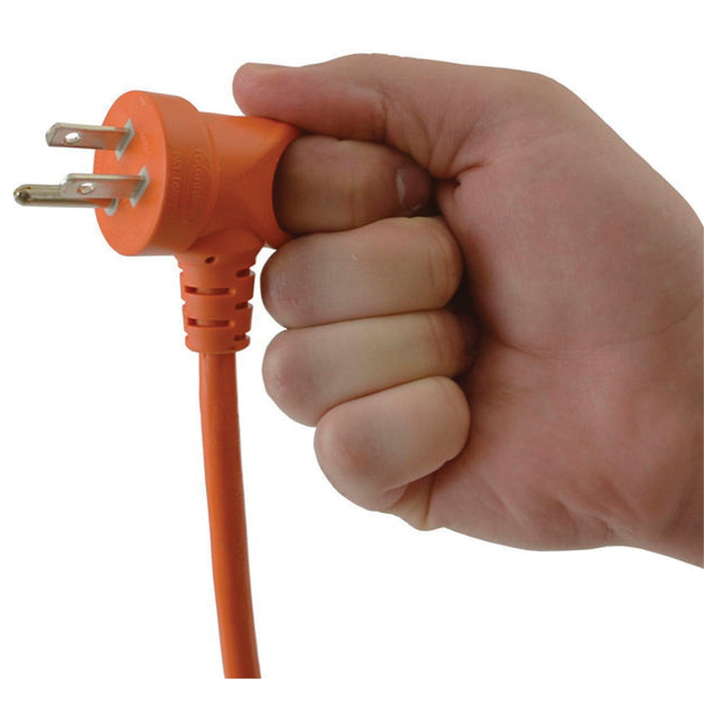 Conntek 24162-144 Indoor Extension Cord With Left Turn Plug, 16/3 AWG Cable, Male Plug, Female, 12 ft L, 15 A - 3