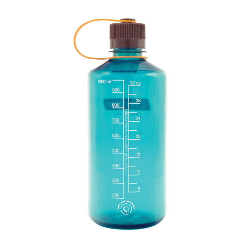 Nalgene 342687 Sustain Water Bottle, 32 oz Capacity, Tritan Renew, Slate, Narrow Mouth Lid - 1