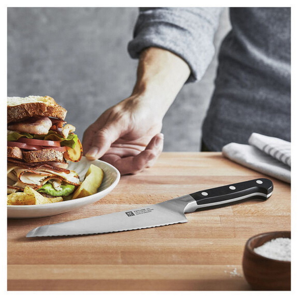 Zwilling Pro Series 38422-183 Deli Bread Knife, 7 in L Blade, Steel Blade, Plastic Handle, Matte Black Handle - 3