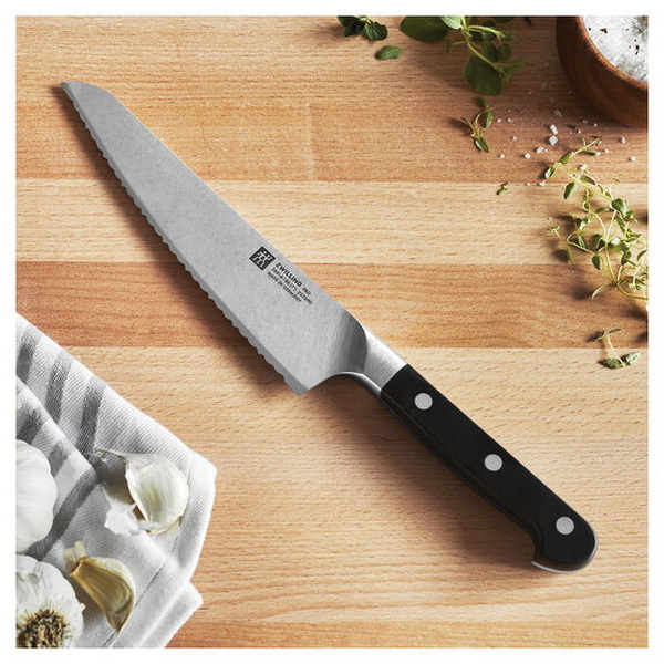 Zwilling Pro Series 38422-183 Deli Bread Knife, 7 in L Blade, Steel Blade, Plastic Handle, Matte Black Handle - 5