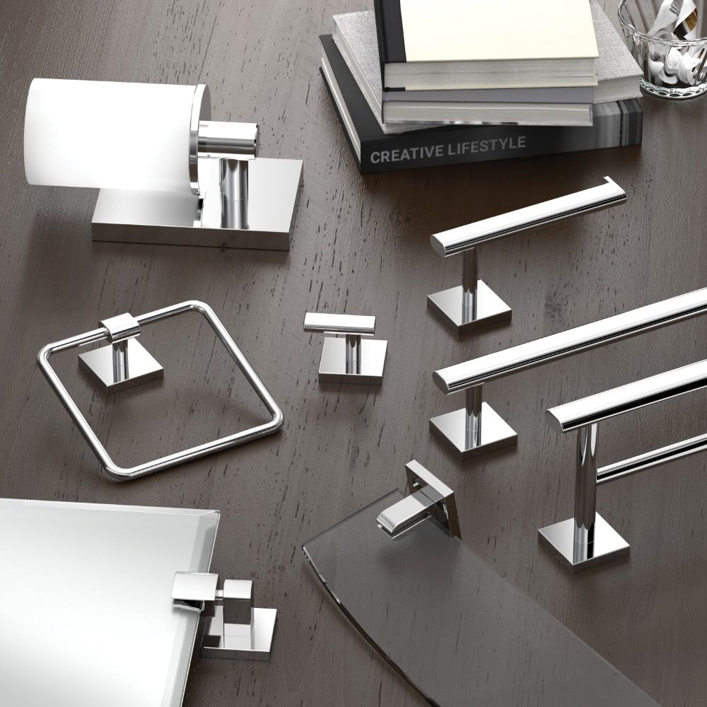 Gatco Elevate Series 4053 Euro Tissue Holder, Chrome-Plated - 2