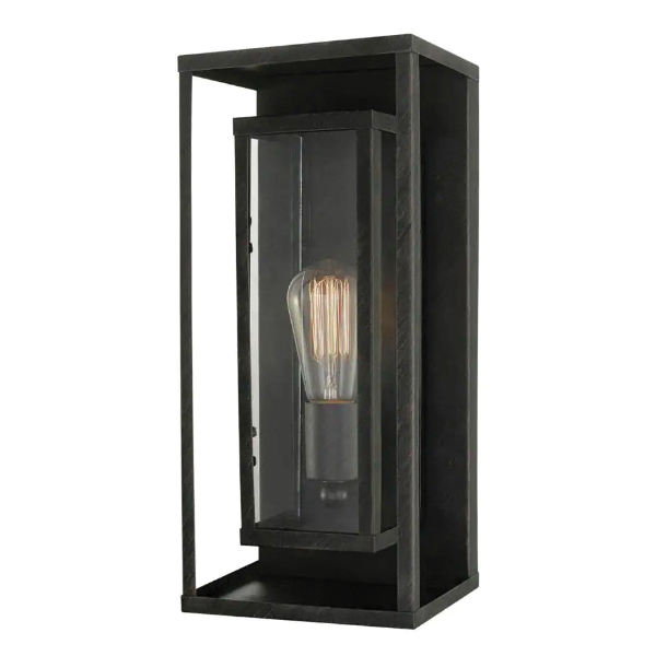 globe Montague Series 44307 Rustic Indoor/OutdoorWall Sconce, 120 V, Incandescent, LED Lamp, Metal Fixture - 2