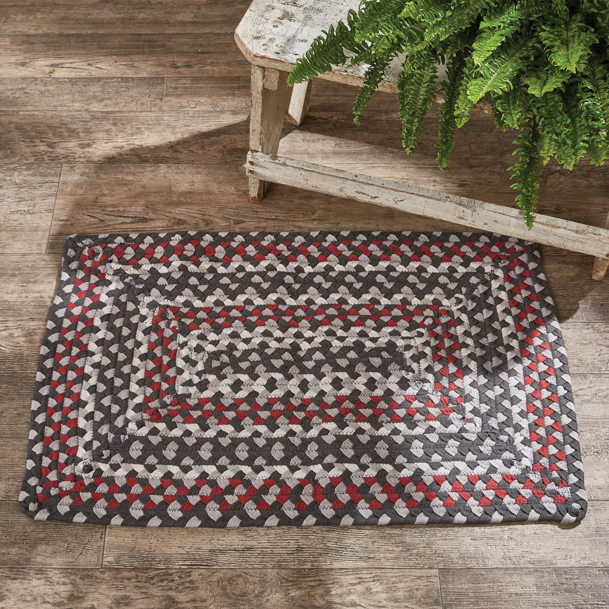 Park Designs 4971-270 Rug, 30 in L, 20 in W, Rectangular, Limestone Braided Pattern, Cotton Rug - 2