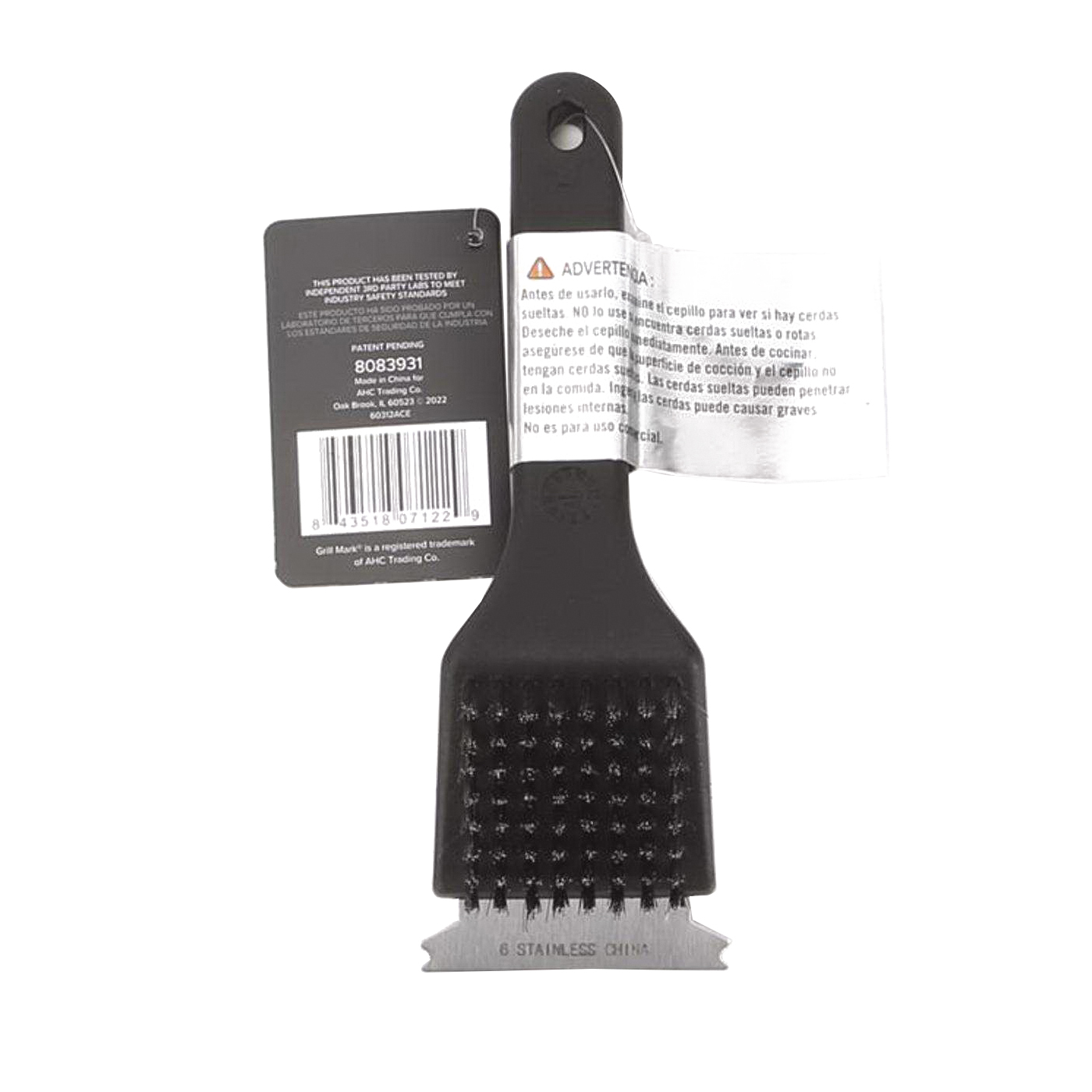 Grillmark 60312ACE Small Grill Brush, Stainless Steel Bristle, Plastic Handle, Comfort Grip Handle - 2