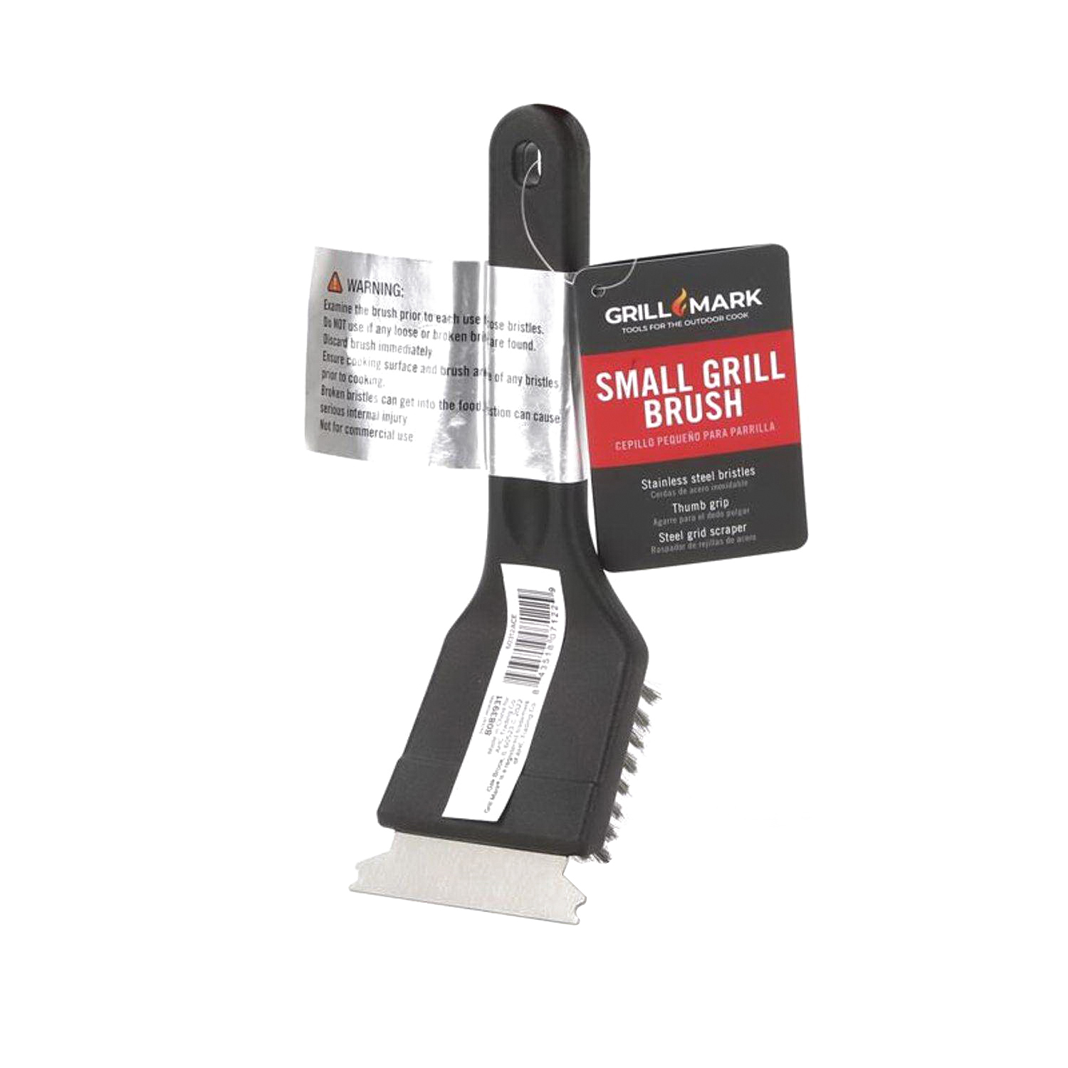 Grillmark 60312ACE Small Grill Brush, Stainless Steel Bristle, Plastic Handle, Comfort Grip Handle - 3