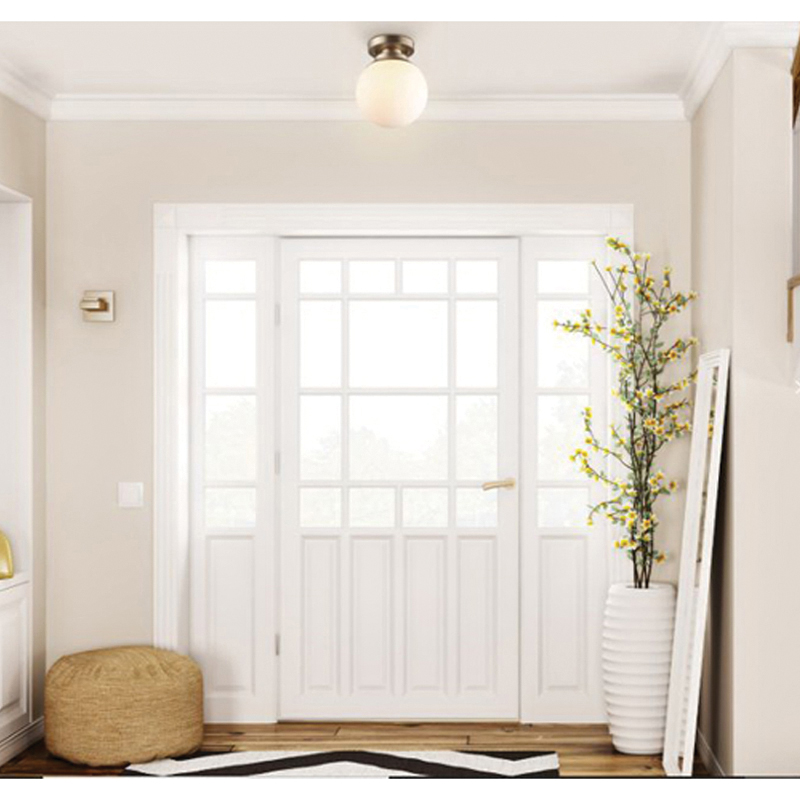 globe Portland Series 65792 Semi-Flush Mount Ceiling Lighting, 120 V, 1-Lamp, Halogen, Incandescent, LED Lamp - 5