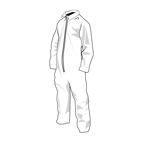 SAS Safety Corp Gen-Nex 6952 Crew Coverall, Unisex, M, Fiber/Polyethylene, White - 2