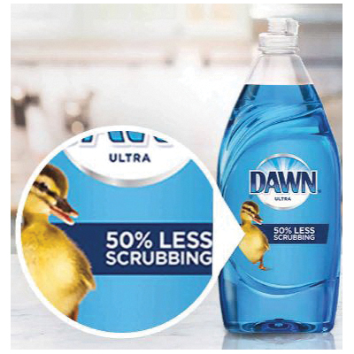 Dawn Ultra 80357492 Dishwashing Detergent, 28 oz, Bottle, Liquid, Pleasant, Clear to Blue - 2