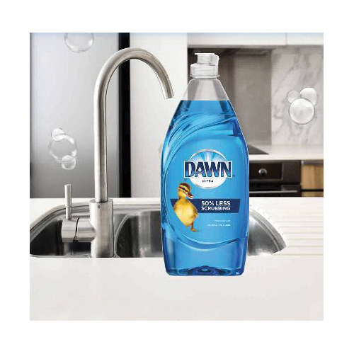 Dawn Ultra 80357492 Dishwashing Detergent, 28 oz, Bottle, Liquid, Pleasant, Clear to Blue - 5