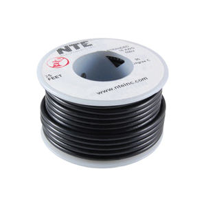 NTE 822-0 Hook Up Wire, 18 AWG Wire, 100 ft L, Copper Conductor, PVC Sheath, Black Sheath, 300 V - 1