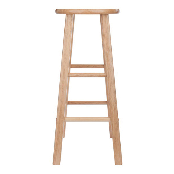 Winsome Element Series 83270 Bar Stool Set, 13.58 in W, 13.58 in D, 28.98 in H, Wood, Wood Seat, Beige, Natural - 2