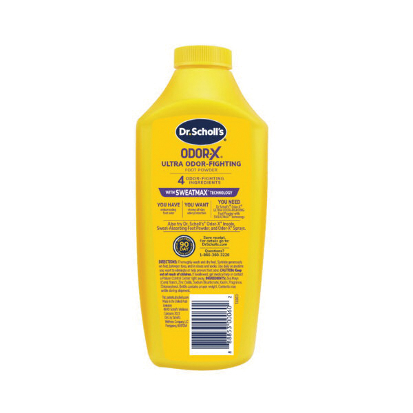 Dr. Scholl's ODOR-X 90000065 Ultra Odor Fighting Foot Powder, 6.25 oz - 2