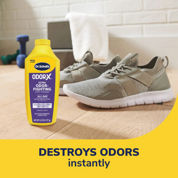 Dr. Scholl's ODOR-X 90000065 Ultra Odor Fighting Foot Powder, 6.25 oz - 4