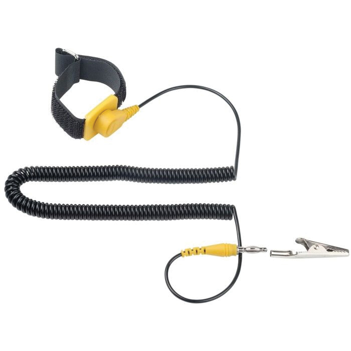 eclipse 900-022 ESD Wrist Strap, Black/Yellow, Specifications: Hook and Loop Strap, 10,000 Ohms Band Resistivity - 2