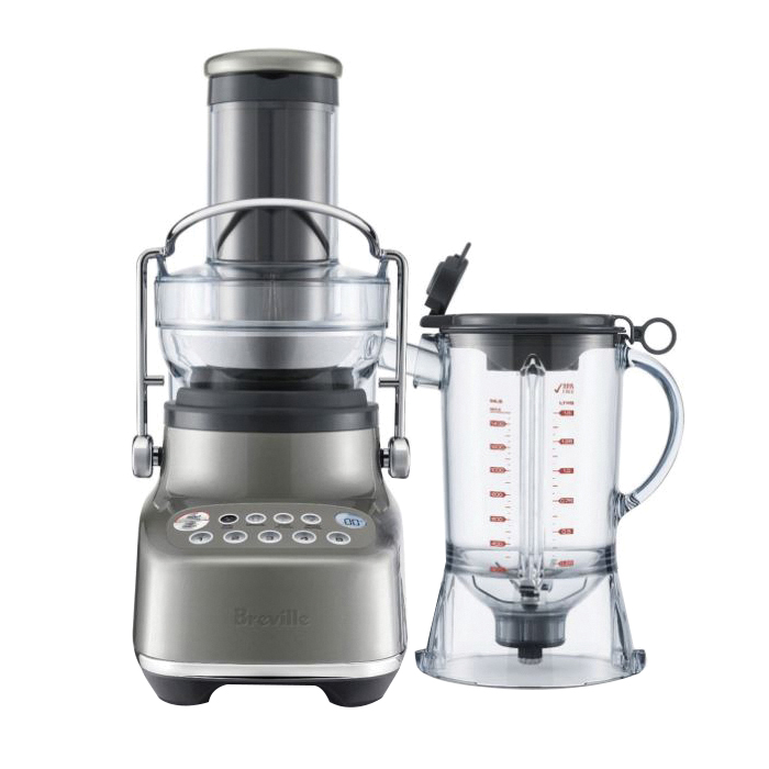Breville 3X Bluicer BJB615SHY1BUS1 Juicer, 50 oz Bowl, 5-Speed, ABS Housing Material, Silver Housing, Button Control - 3