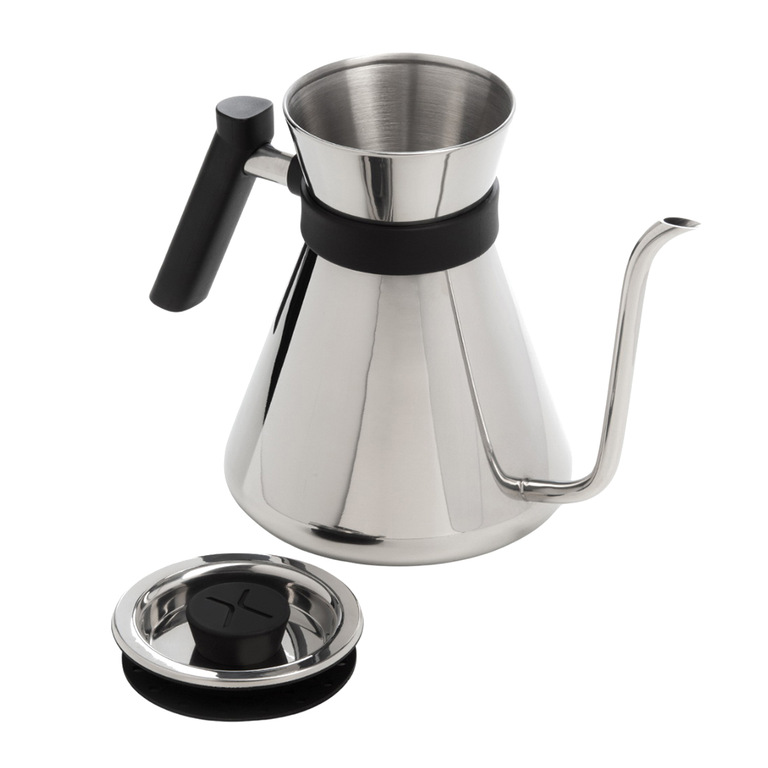 Chemex CHT-SS-1-B Kettle, 1.2 L, Stainless Steel, Brushed/Matte Black - 5