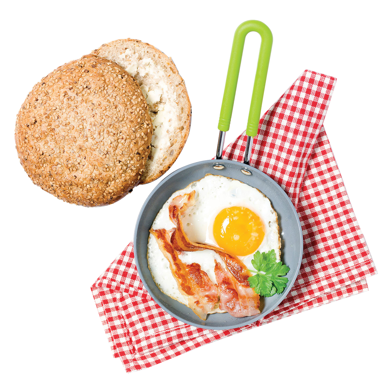 GreenPan Mini Series CW001359-017 Frying Pan, 5 in Dia, Aluminum, Black, Round, Non-Stick: Yes, Dishwasher Safe: Yes - 5