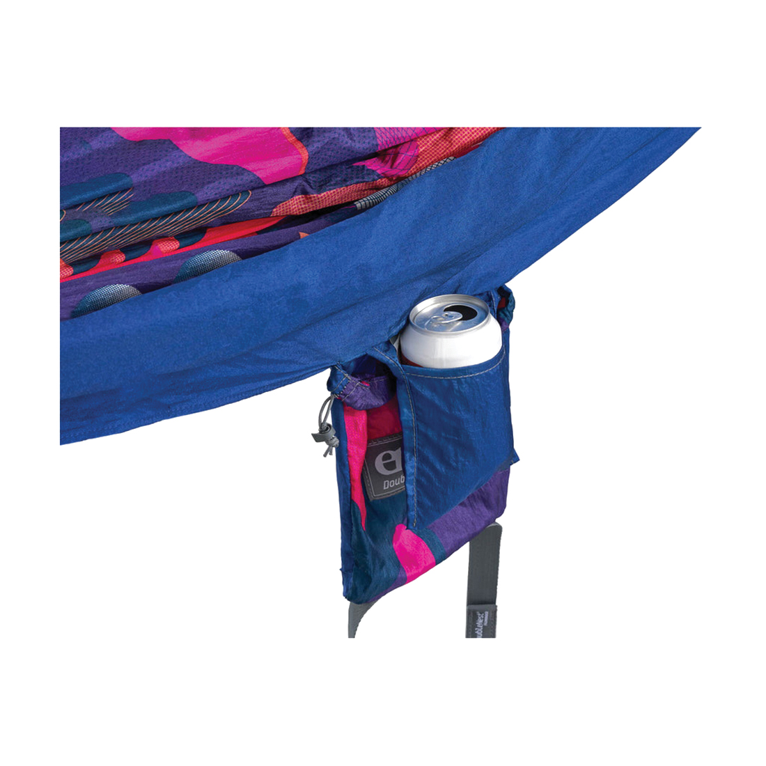 ENO DoubleNest DNP216 Hammock, 9 ft 6 in L, 6 ft 4 in W, 400 lb, Carabineer End, Aluminum/Nylon, Charcoal/Lagoon - 2