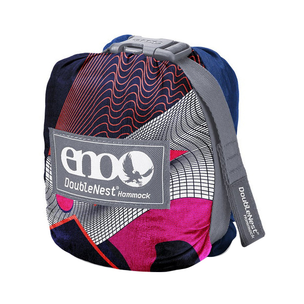 ENO DoubleNest DNP216 Hammock, 9 ft 6 in L, 6 ft 4 in W, 400 lb, Carabineer End, Aluminum/Nylon, Charcoal/Lagoon - 5