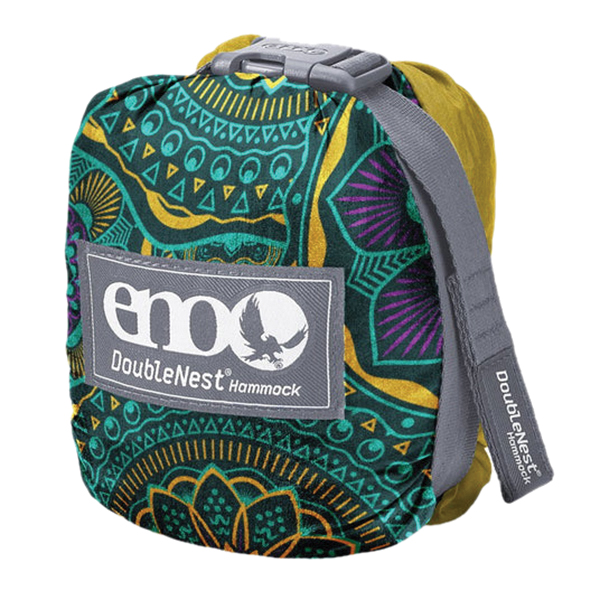 ENO DoubleNest DNP272 Hammock, 9 ft 6 in L, 6 ft 4 in W, 400 lb, Carabineer End, Aluminum/Nylon, Gold/Mantra - 5
