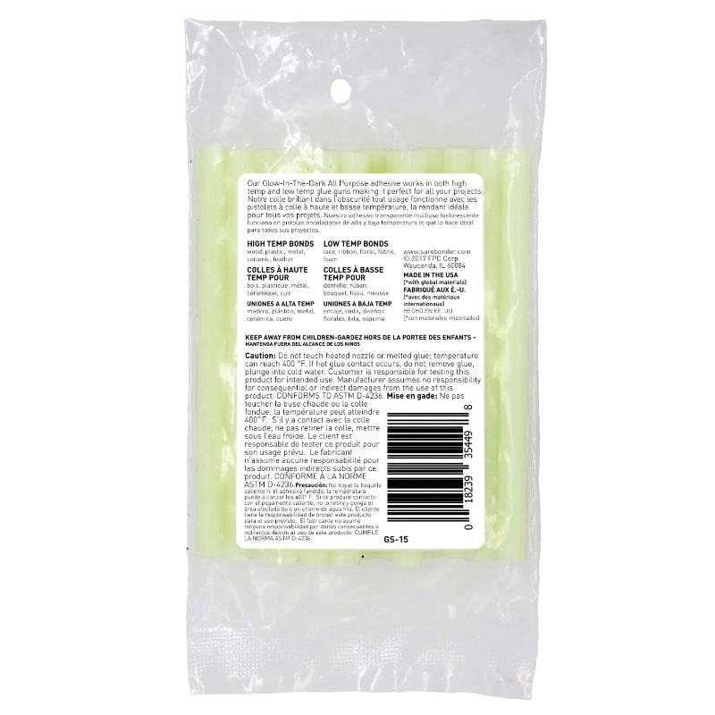 Surebonder GS-15 Glow-in-the-Dark Glue Stick, Green - 2