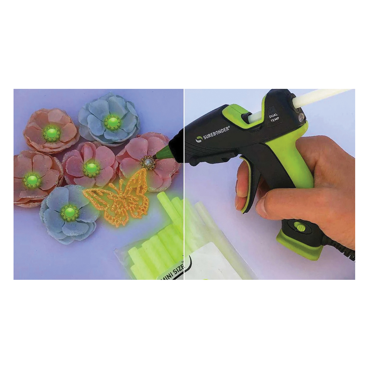 Surebonder GS-15 Glow-in-the-Dark Glue Stick, Green - 4
