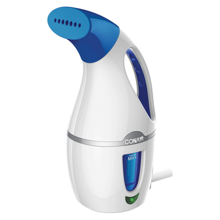 Conair GS2X Travel Fabric Steamer, 1100 W, 5 min Steam Output, 4.9 oz Water Tank, Blue/White - 2