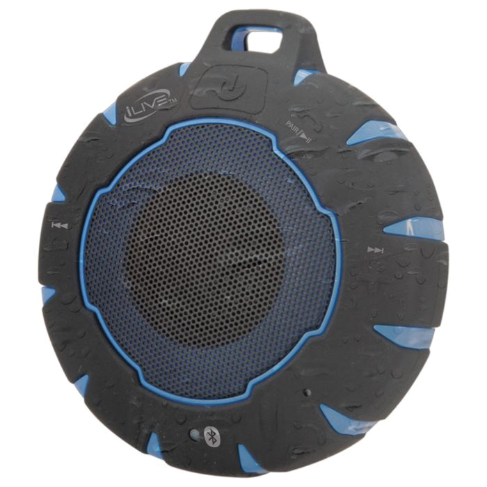 iLIVE ISBW157BU Wireless Speaker, 100 Hz to 10 kHz, Lithium-Ion Battery, 60 ft Wireless Range, Black/Blue - 2