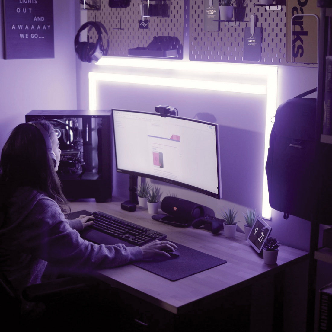 LIFX L3BEAMKITUS 6-Piece Accent Light Kit, 100/240 VAC, LED Lamp, 700 Lumens, 9000 K Color Temp, Fabric Fixture - 4