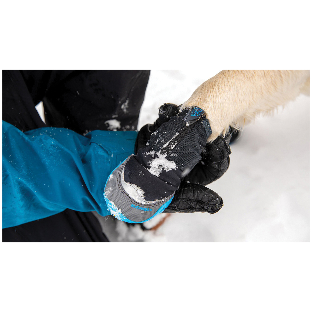 Ruffwear Polar Trex Series P15302-001200 Dog Boots, 2 in, Polyester/Spandex, Obsidian Black, Hook and Loop, Zipper - 5