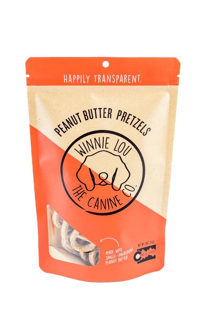 Winnie Lou PBP Dog Treat, Peanut Butter Pretzel, 4 oz, Bag - 3