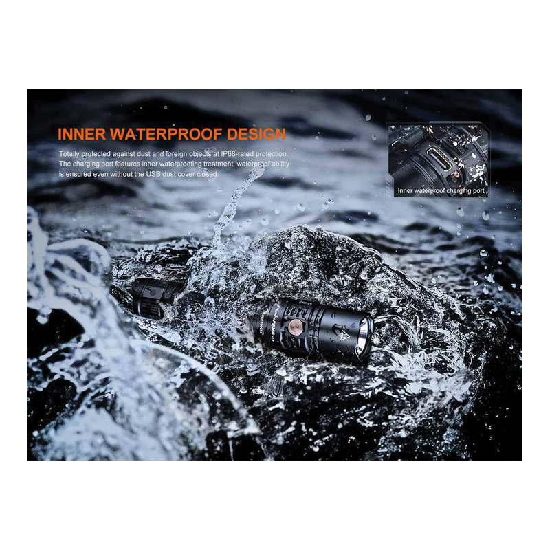 Fenix PD36R Rechargeable Flashlight, 5000 mAh, Lithium-Ion Battery, LED Lamp, 1600 Lumens, 1299 ft Beam Distance - 3
