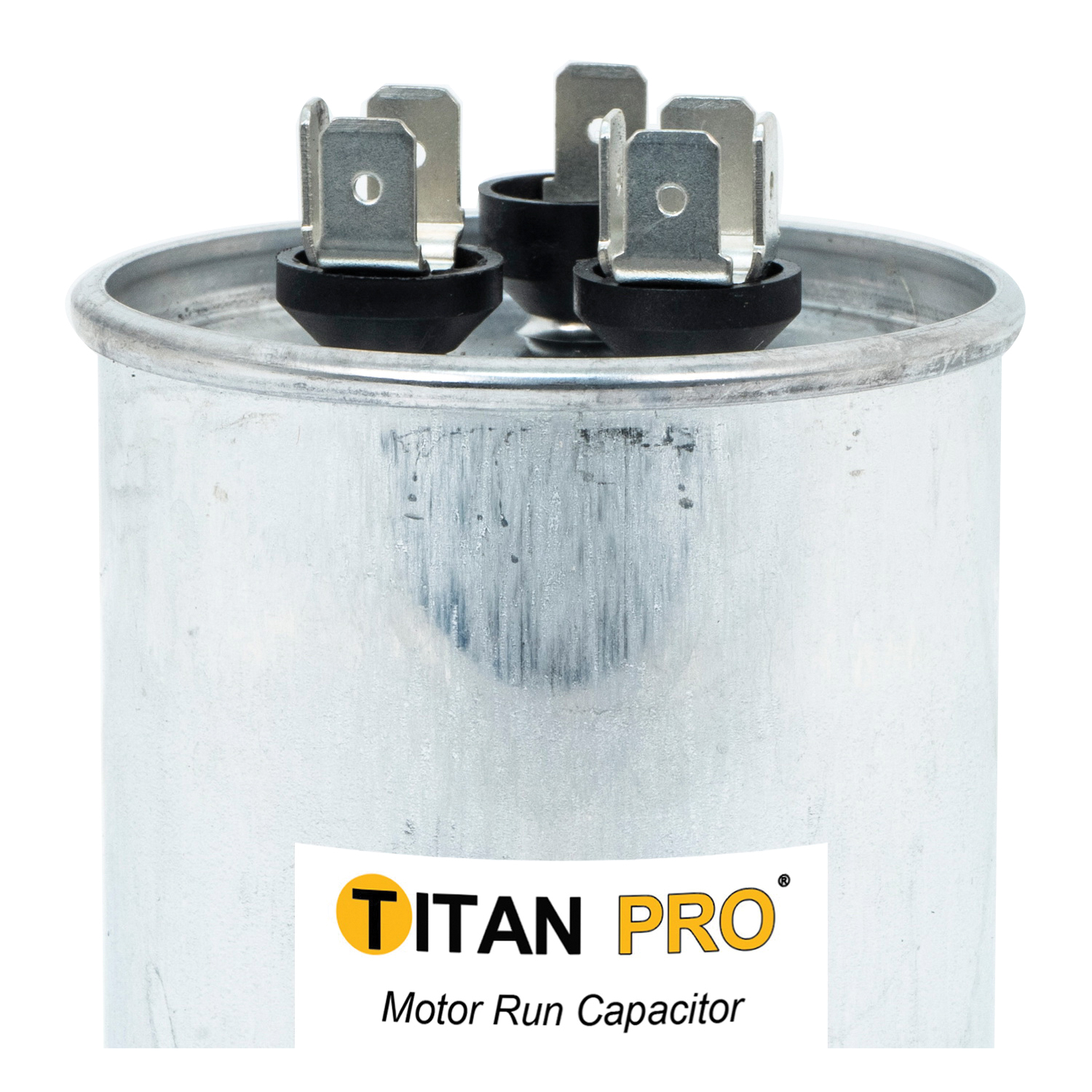 Titan Pro TRCFD555 Run Capacitor, 55+5 uF, 440/370 V, Standard Blade Terminal - 3