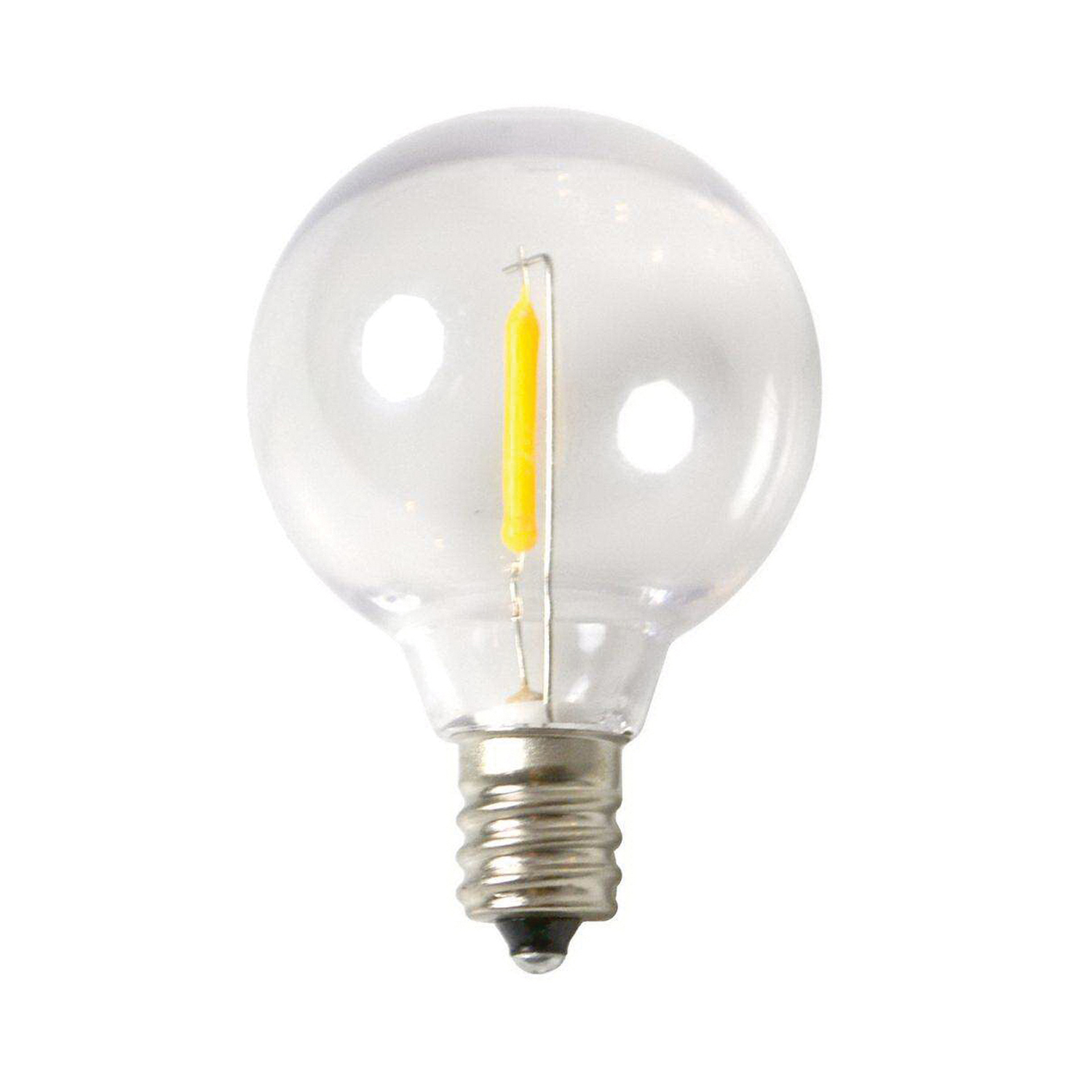 Living Accents SLRG40WWA Solar-Powered String Light, 20-Lamp, G40 LED Lamp, Warm White - 2