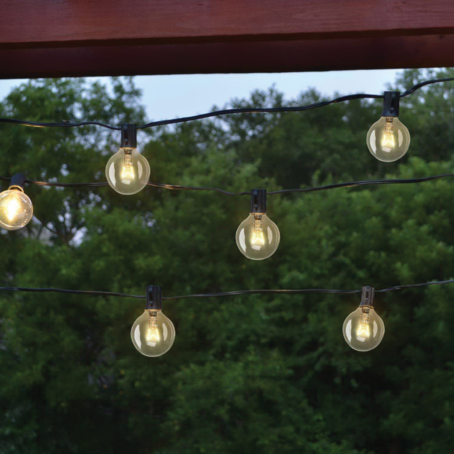 Living Accents SLRG40WWA Solar-Powered String Light, 20-Lamp, G40 LED Lamp, Warm White - 3