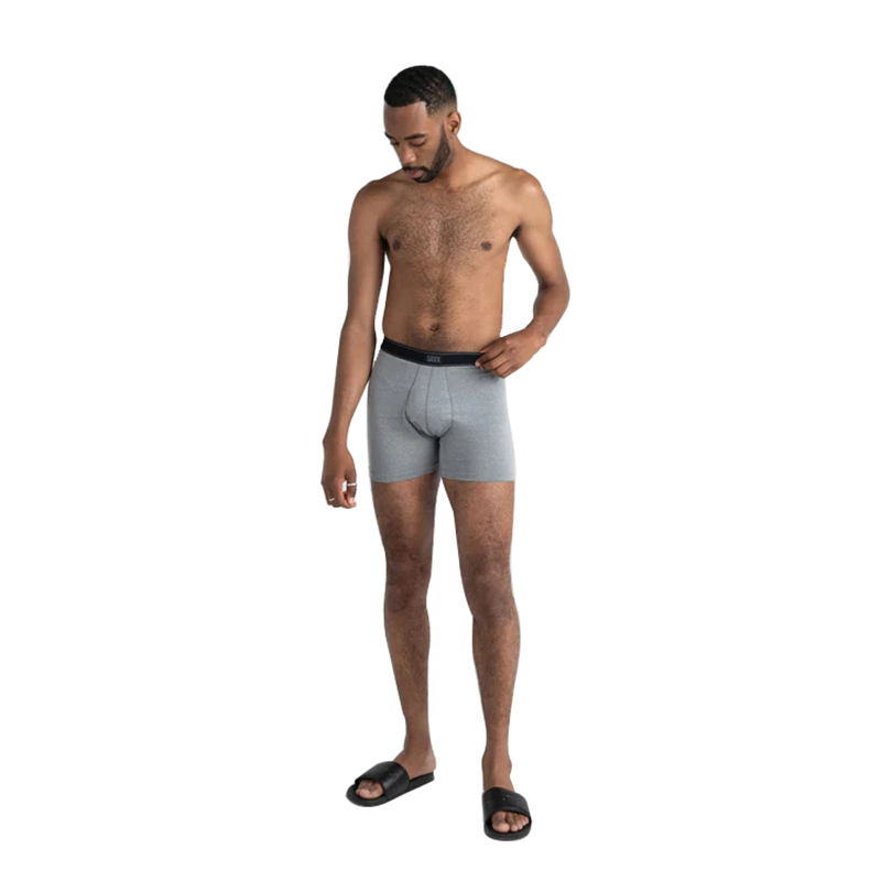 Saxx Daytripper SXPP2A_BGR-SM Boxer Brief, S, Elastane/Polyester, Black/Gray Heather, 29 to 32 in - 3