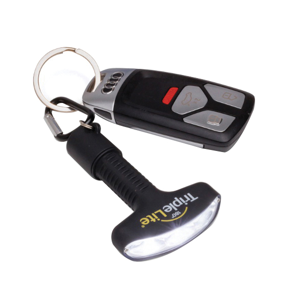 Triplelite TL050-POP-RYBB Flashlight with Key Ring, AAA Battery, Alkaline Battery, LED Lamp, 50 Lumens, Wide Beam, Black - 2