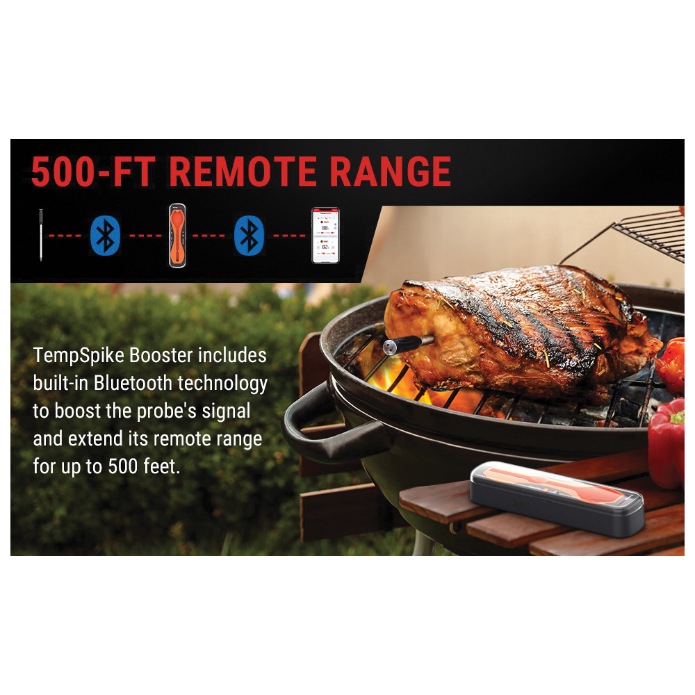 ThermoPro TP960W Meat Thermometer, 500 ft, Backlight Display, Dual Sensor, 3-3/4, 6 in L Probe, Red - 3