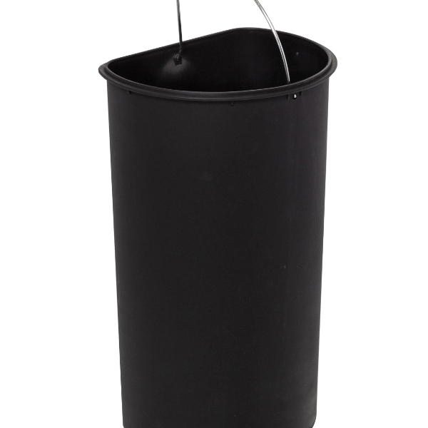 Honey-Can-Do TRS-09331 Semi-Round Trash Can, 30 L, Stainless Steel, Silver, Lid - 4