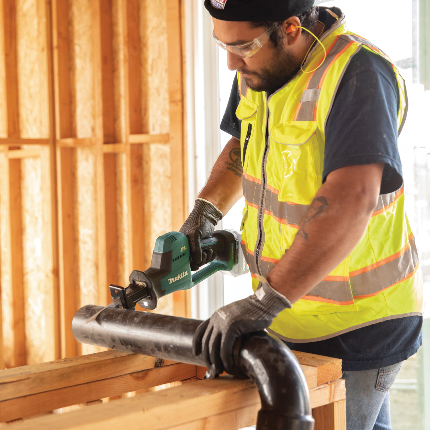 Makita XRJ08Z Cordless Compact One-Handed Reciprocating Saw, Tool Only, 18 V, 5 Ah, 6 in L Blade, 7/8 in L Stroke - 5