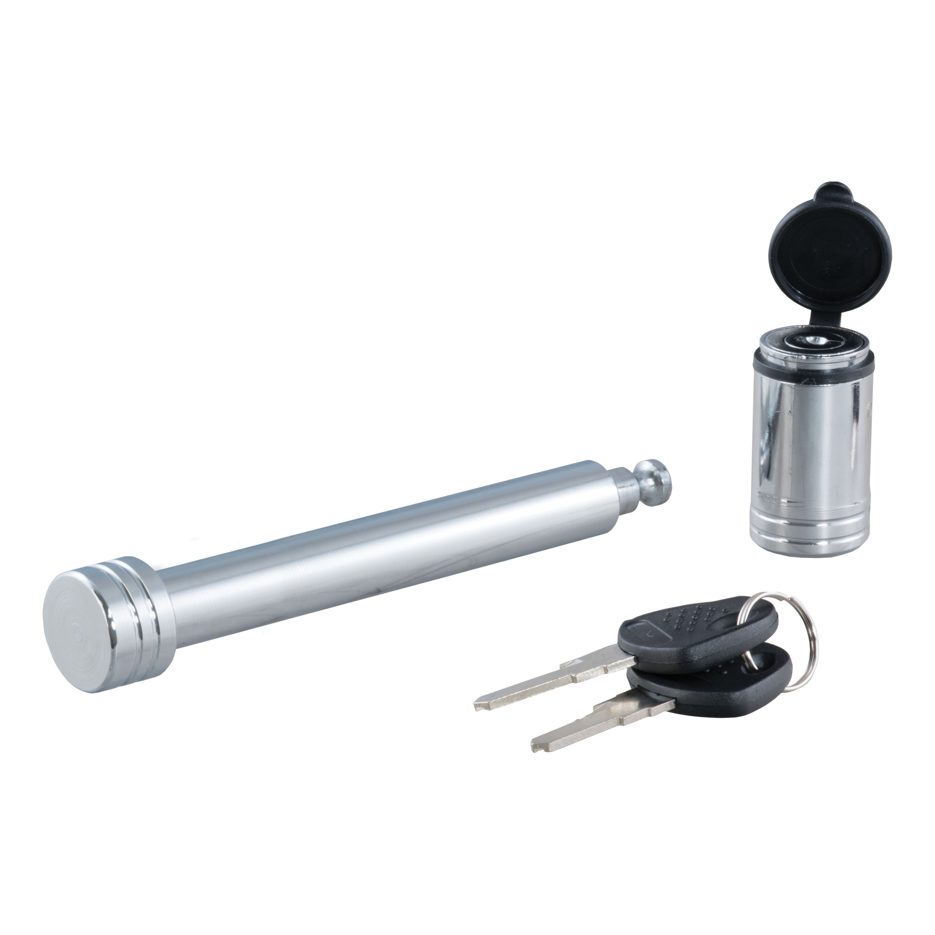 Curt 23025 Hitch Lock, 5/8 in Dia Pin, 6-3/8 in OAL, Carbon Steel, Chrome - 3