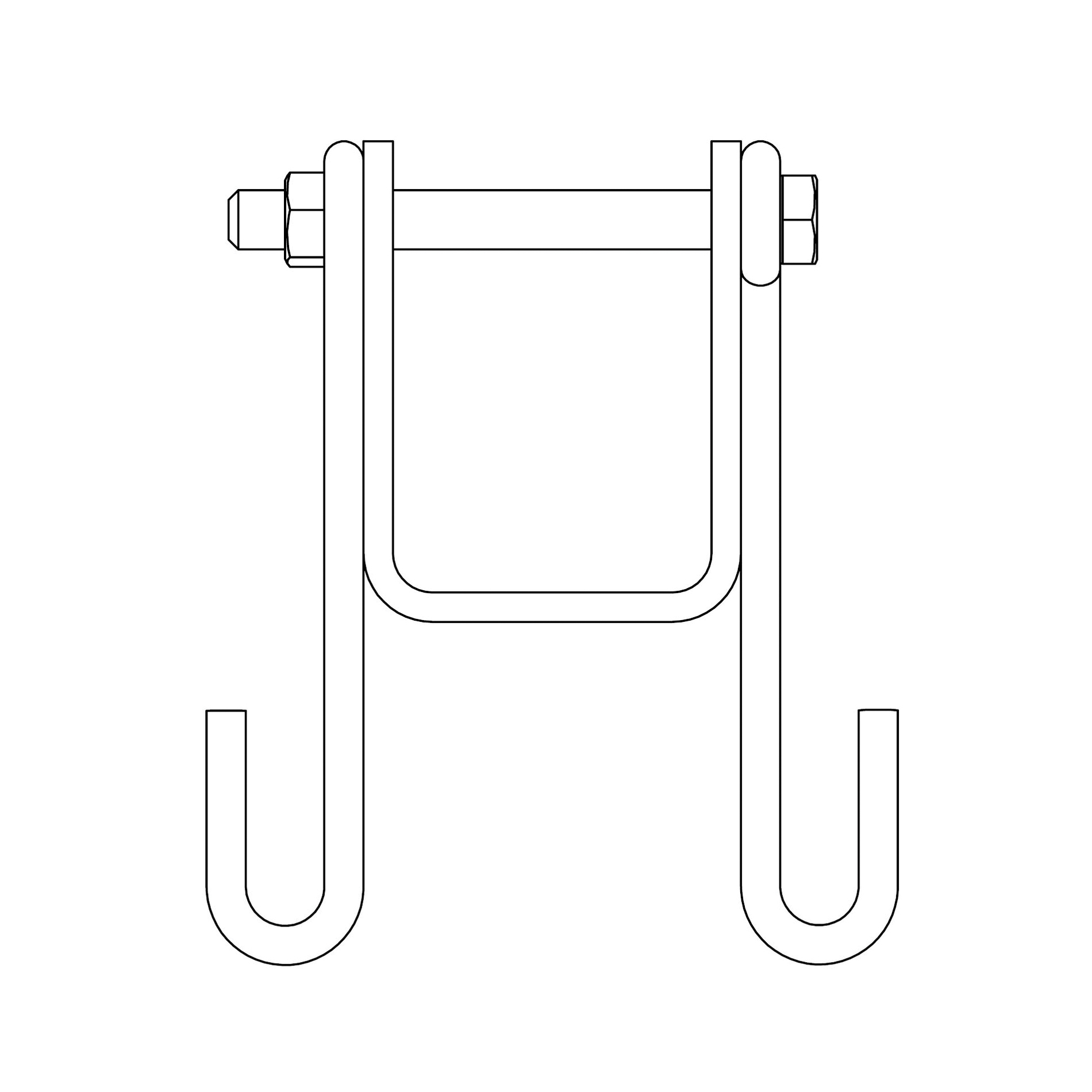 Curt 45806 Trailer Safety Chain Holder Bracket, Carbon Steel, Zinc - 2